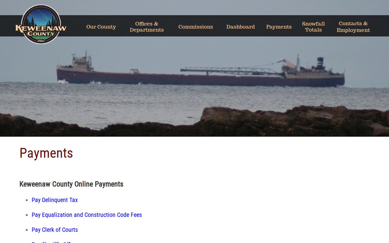Keweenaw County traffic court county payment hub